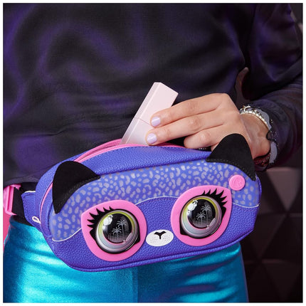 Purse Pets, Savannah Spotlight Belt Bag, Interactive Pet Toy and Crossbody Purse, over 30 Sounds and Light Effects, Kids Toys for Ages 5 and up