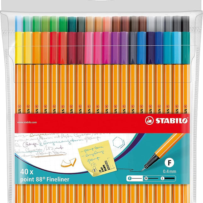 STABILO Fineliner - Point 88 - Wallet of 40 - Asso