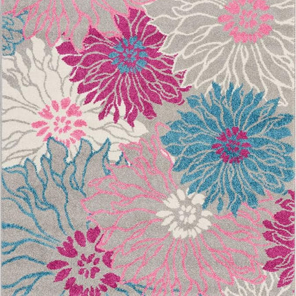 Nourison PSN17 Passion Area Rug, 3'9" x5'9, Grey
