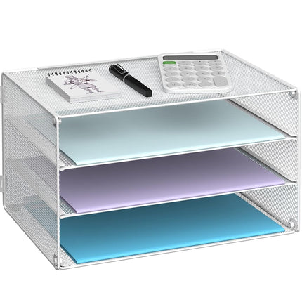 DALTACK 3 Tier Letter Tray Paper Organizer Mesh Me