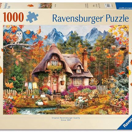 Ravensburger Adult Puzzles Pumpkin Cottage 1000p - Ages 12+