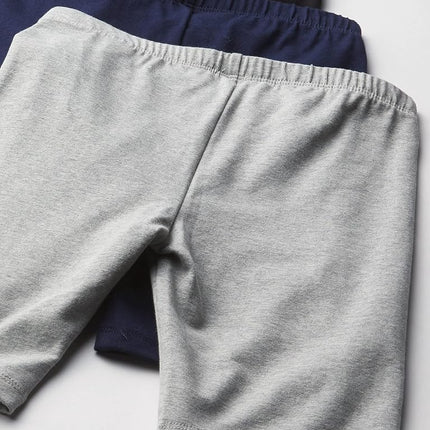 Shorts cyclistes trois pièces à mélanger et assortir The Children's Place pour filles, noir/gris chiné/bleu-vert, lot de 3, très petit