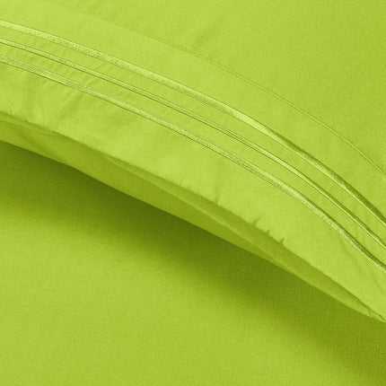 Elegant Comfort Luxury 4-Piece Bed Sheet Set - Luxury Bedding 1500 Premium Hotel Quality Microfiber, Wrinkle Resistant Cool & Breathable, Easy Elastic Fitted, Full, Neon Green