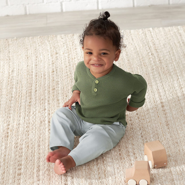 Pantalones de lona Gerber para bebé y niño pequeño, gris, 4T