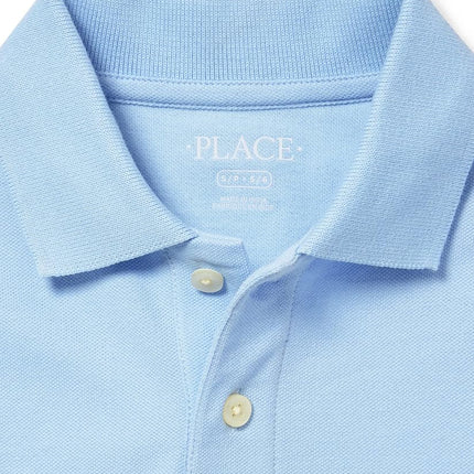 The Children's Place Boys' Uniform Long Sleeve Pique Polo, Brook, XXL (16)