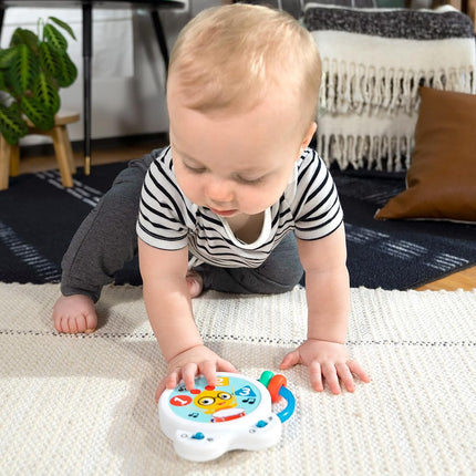 Baby Einstein Tiny Tempo Musical Toy Drum, Ages 3+ Months, Bead Chaser