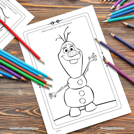 Disney Frozen 2 Anna and Olaf 32-Page Coloring and Activity Book with Puffy Stickers 45823, Bendon