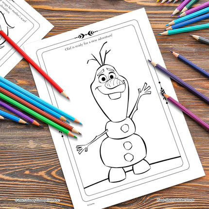 Disney Frozen 2 Anna and Olaf 32-Page Coloring and Activity Book with Puffy Stickers 45823, Bendon