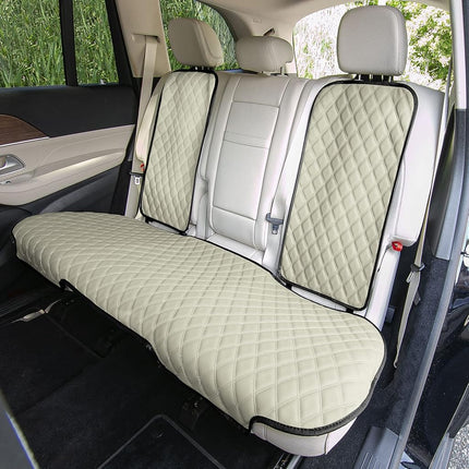 FH Group Universal Faux Leather Seat Protectors - Rear Set for Most Cars, Trucks, SUVs or Vans