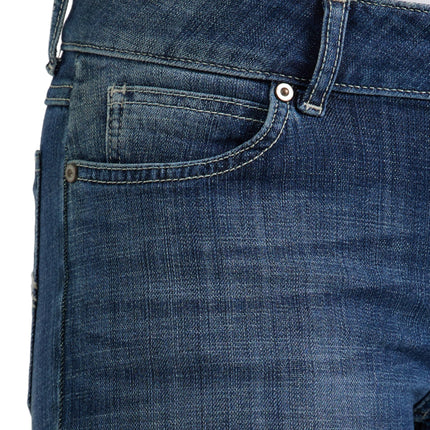 Wrangler Women's Western Mid Rise Stretch Straight Leg Jean, Dark Indigo, 11