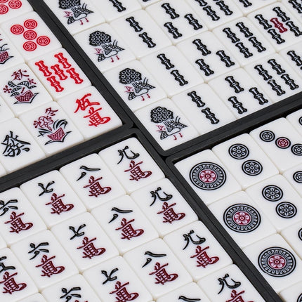 YMI Japanese Riichi Mahjong Set, White & Yellow Tiles