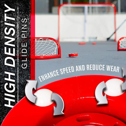 Franklin Sports Palets de hockey sur roulettes NHL Street - (6) Palets de hockey sur roulettes Pro Commander pour l'entraînement - Palets de hockey sur roulettes avec roulettes - Palet de hockey extérieur parfait - Rouge