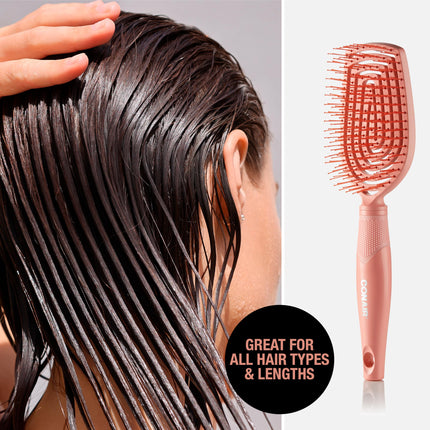 Conair Scalp Care Detangling hairbrush - Curly Hair Brush - Scalp Massager - hairbrushes for women & men - detangler for all lengths - can use wet or dry - Standard