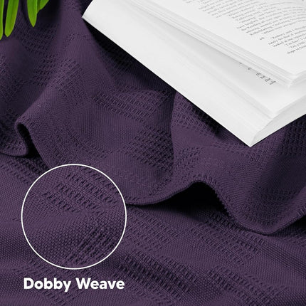 Utopia Bedding Premium Cotton Blanket Full/Queen Plum - Soft Breathable Thermal Blanket - Ideal for Layering Any Bed