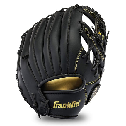 Franklin Sports 11.0 PVC FLDMSTR Gold BBG REG, Black and Gold, 11"