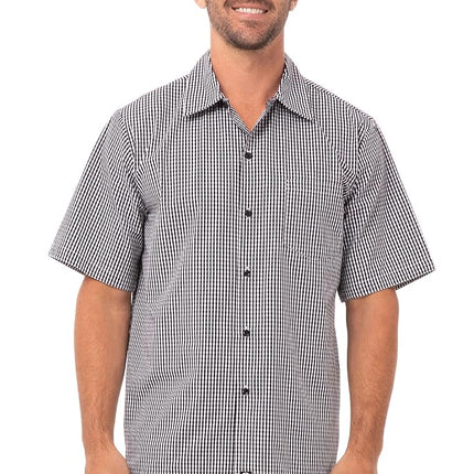 Chef Works Unisex Utility Cook Shirt, Black & Whit