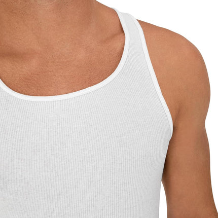 Hanes Men's 372ap6 tank top and cami shirts, 6 Pack - White, XL UK