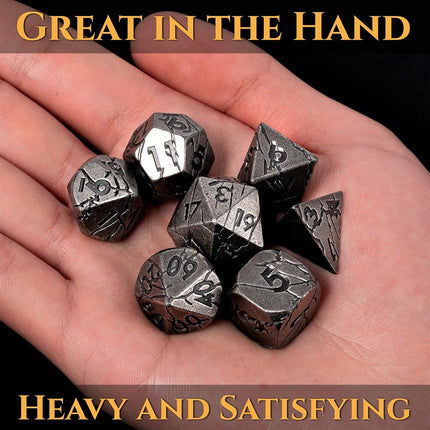 Metal Dice for DND - Ancient Cracked Pharaoh Ruins – Iron