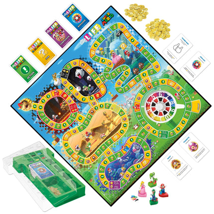 Hasbro Gaming El Juego de la Vida: Edición Super Mario, Juego de Mesa para Niños de 8 Años en Adelante, Juega Minijuegos, Recolecta Estrellas, Lucha contra Bowser