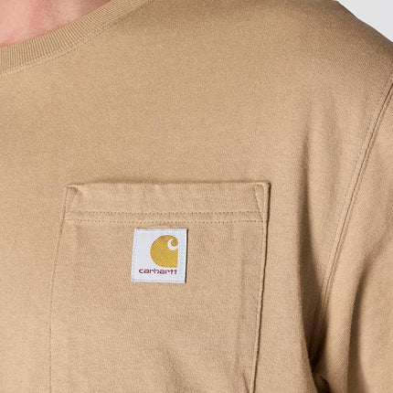 Carhartt Men's Loose Fit Heavyweight Short-Sleeve Pocket T-Shirt (Also Available in Big & Tall) Work-Utility, Desert, XL