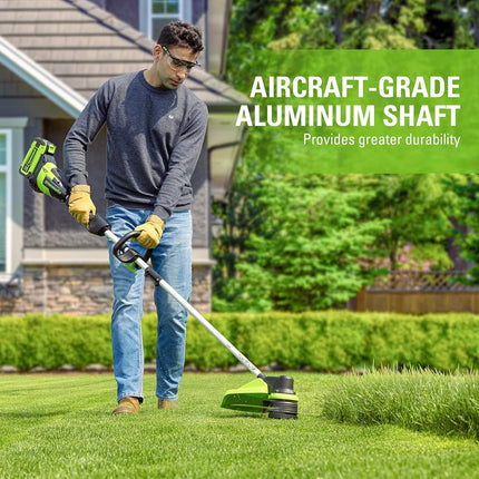 Greenworks 40V 17-Inch Brushless String Trimmer, 8Ah Battery and Rapid Charger Included