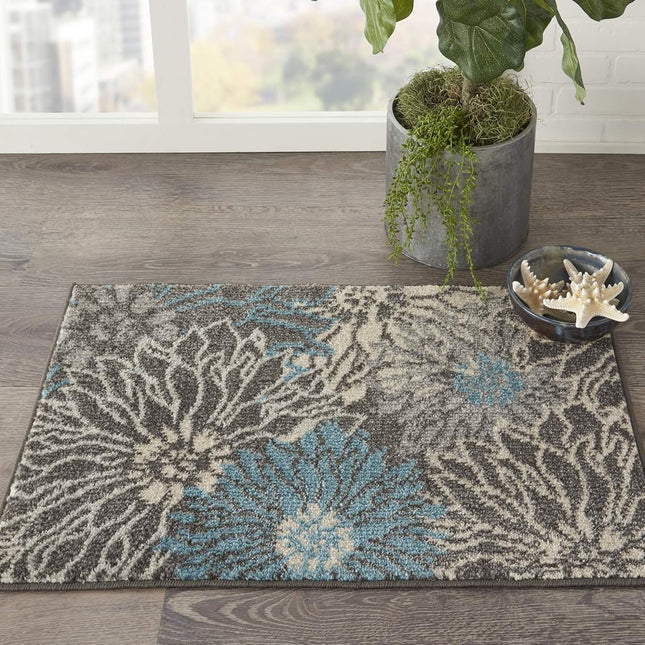Nourison Charleston Black Sarouk 9.6-Feet by 13.6-Feet 100-Percent Wool Oversize Rug