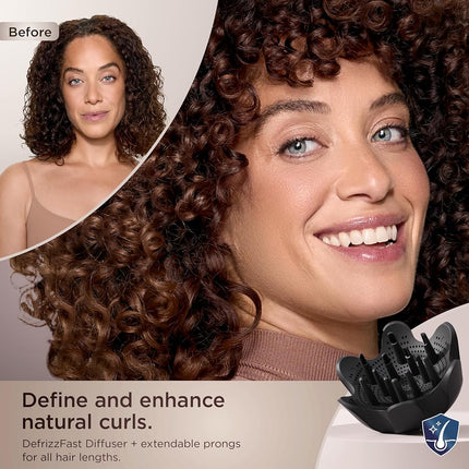 Shark SpeedStyle Pro Professional Performance High-Velocity Hair Dryer System with Scalp Shield and IQ Speed Styling & Drying Suite, Curly and Coily Hair, Lightweight, Ionic, No Heat Damage, HD732