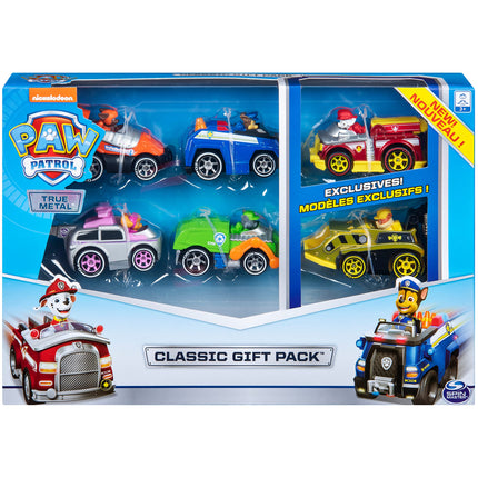 Patrulla Canina True Metal Clásico Pack de Regalo de 6 Vehículos Coleccionables de Metal, Escala 1:55
