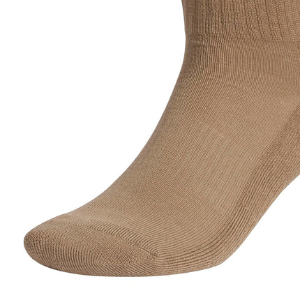 adidas Men's Men's Athletic Cushioned 6-pack Crew Crew Sock (pack of 6), Khaki Six/White/Crystal Linen Beige, M