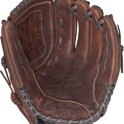 Rawlings | PLAYER PREFERRED Glove | Baseball/Softball | Right Hand Throw | 12" - Basket Web
