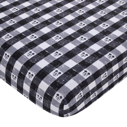 Disney Mickey Mouse - Black, White and Gray Plaid 