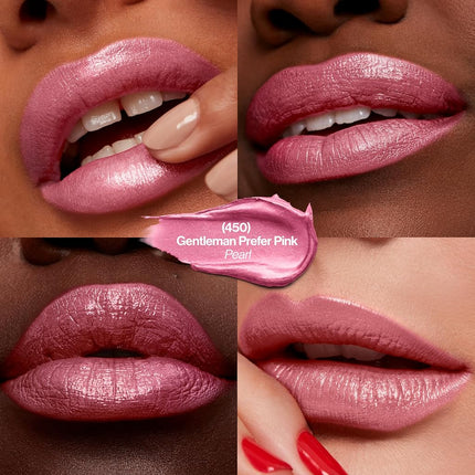 Revlon Super Lustrous Lipstick, High Impact Lipcolour with Moisturising Creamy Formula, Infused with Vitamin E and Avocado Oil in Pink Pearl, Gentlemen Prefer Pink (450)