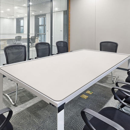 CENNBIE Leather Desk Mat, 200 x 100cm Extra Large Desk Pad Blotter Protector, Extended Non-Slip Table Pad, Waterproof PU Leather Desk Mat on top of desks Large for Office and Home (Cream)