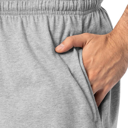 Fruit of the Loom Men's Eversoft Cotton Shorts with Pockets (S-4xl) Casual, 2 Pack-Grey Heather, X-Large (Pack of 2)