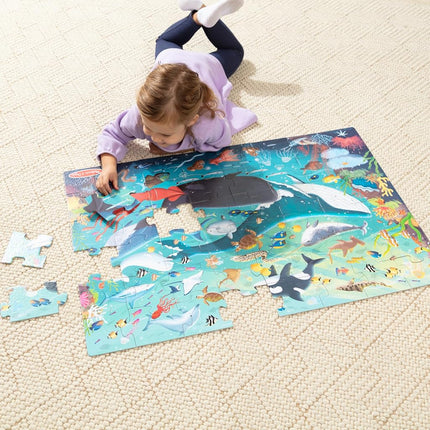 Melissa & Doug New! Underwater 48pc Floor Puzzle