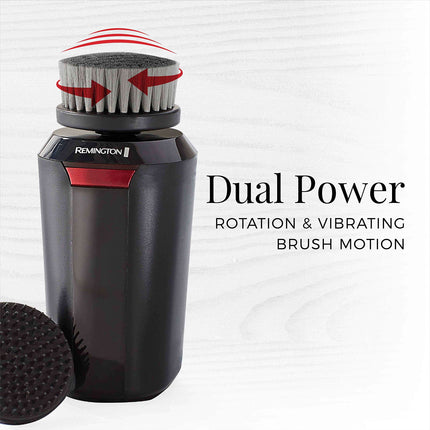 Remington Reveal Cepillo de Limpieza Facial Compacto para Hombres con Cabezales Pre-Afeitado y Carbón (FC1500B)