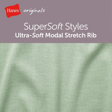 Paquete de camisetas sin mangas Hanes Originals para niña, camiseta sin mangas supersuave para niñas, camisetas sin mangas de canalé elástico de modal, paquete de 4, blanco/gris/menta/rosa, paquete de 4, mediano