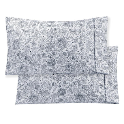 Elegant Comfort Softest and Coziest 4-Piece Sheet Set - 1500 Premium Hotel Quality Microfiber - Deep Pocket, Wrinkle Resistant 4-Piece Paisley Pattern Bed Sheet Set, Twin, Paisley Navy