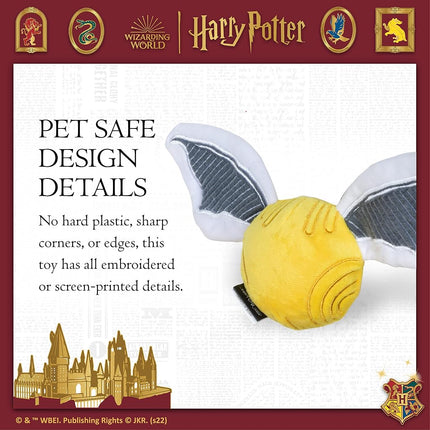 Harry Potter Snitch Pet Squeaker | Quidditch Inspired Dog Toy | Crinkle Dog Toy, Squeaky Ball