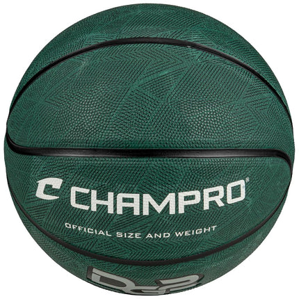 CHAMPRO Dura-Grip 230 Rubber Basketball, Women's Size 28.5, Forest Green