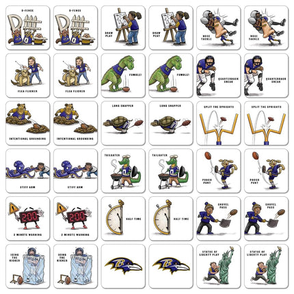 YouTheFan NFL Baltimore Ravens Licensed Memory Match Game