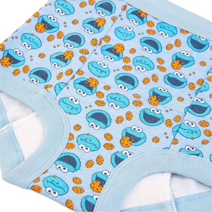 Pantalones de entrenamiento para bebés unisex de Barrio Sésamo con Elmo, Cookie Monster y Big Bird Incluye pegatinas y tabla de éxito Tallas 18m, 2t, 3t, 4t, paquete de 7 Pantalón de entrenamiento_Cookie Monster, 2T