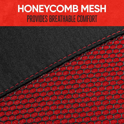 Motor Trend Red Mesh Car Seat Covers for Front Seats – Premium High Back Automotive Seat Covers, Made for Vehicles with Integrated Fixed Headrests, Interior Covers for Truck Van and SUV