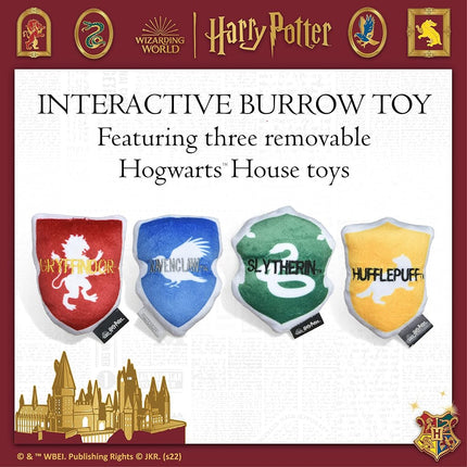 Harry Potter Burrow Pet Toy | Dog Sorting Hat with Plush Removable Parts | Crinkle Dog Chew Toy