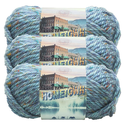 Lion Brand Yarn 135-308-3 Yarn, 3-Pack, Key Largo 