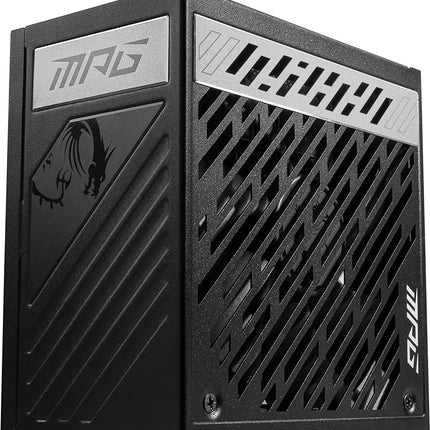 MSI MPG A1000G Gaming Power Supply - 80 Plus Gold Certified 1000W - 0% RPM Mode - Fully Modular - 100% Japanese 105 degree C Capacitors - Compact Size - ATX PSU