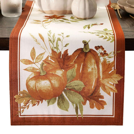Elrene Home Fashions Autumn Pumpkin Grove Fall Run