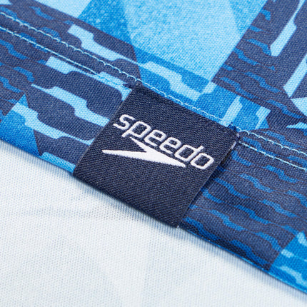 Camiseta de natación de manga corta Speedo Boy con protección UV y diseño gráfico