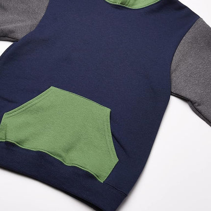 Fruit of the Loom Garçons Polaires Sweat-shirts, Sweats à capuche, Pantalons de survêtement et Joggers Shirt, Pull - Marine/Charbon, TP US, Pull - Marine/Charbon, TP
