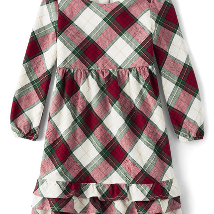 Gymboree Girls' and Toddler Christmas Holiday Dresses Seasonal, Apple Plaid, 8